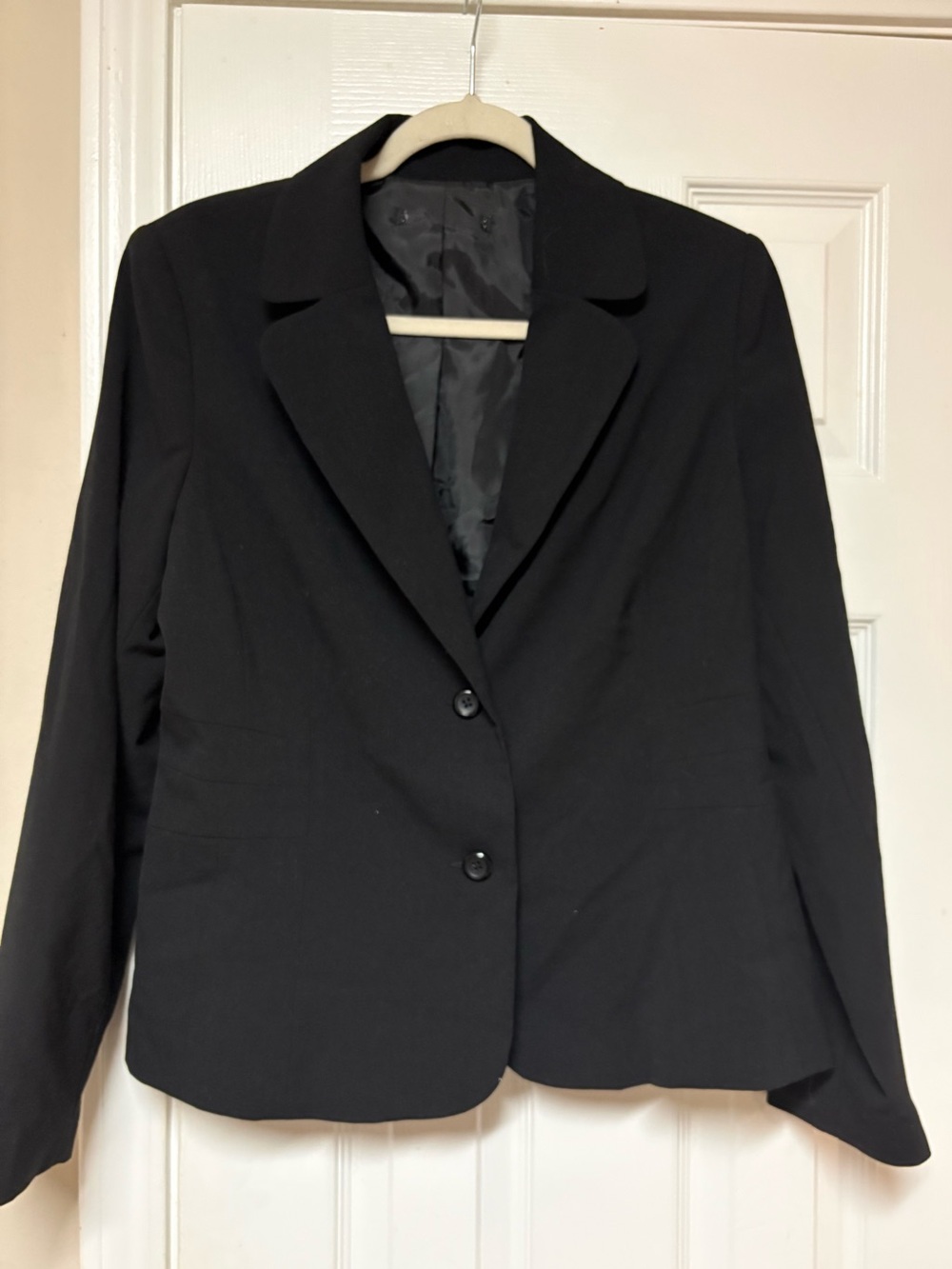 Briggs New York Black Ruched Hourglass Blazer Jacket Tailored Size 12